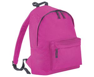 Bagbase Fashion Backpack / Rucksack (18 Litres) (Fuchsia/Graphite) - BC1300