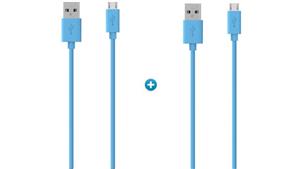 Belkin 2-Pack 1.2m Micro USB ChargeSync Cable - Blue