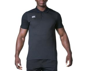 Canterbury Mens Pro Dry Active Athletic Technical Polo Shirt - Black / White