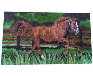 Coir Door Mat Farm Stables Horse &quotHorse In The Field"