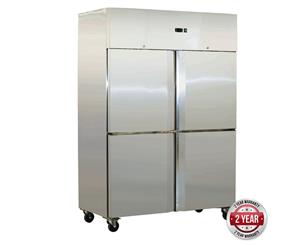 Grand Ultra Split Stainless Steel 4 Door Upright Freezer 1000L