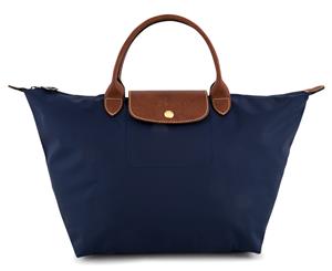 Longchamp Medium Le Pliage Top Handle Handbag - Navy