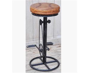 Mit and Pedal Industrial Bicycle Bar Stool