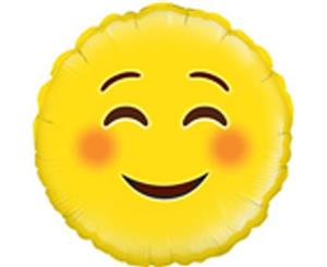 Oaktree Betallic 18 Inch Foil Smile Emoji Balloon (Yellow) - SG13435