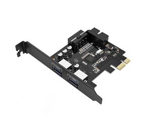 Orico PVU3-2O2I-V1 Black USB 3.0 2-Port Desktop PCI-E Expansion Card w/ Cable