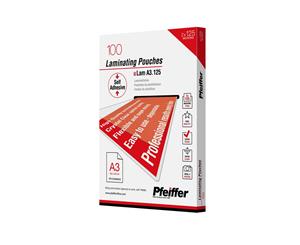 Pfeiffer A3 Laminating Pouches 125 Mic Self Adhesive 100-Pack (C)