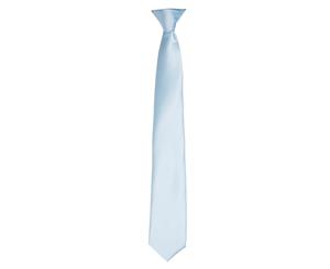 Premier Colours Mens Satin Clip Tie (Light Blue) - RW4407