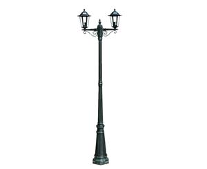 Preston Garden Light Post 2-arm 215cm Dark Green Outdoor Standing Lamp