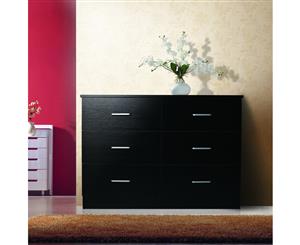 Redfern 6 Drawers Chest/Lowboy/Dressers - Black