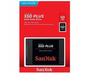 Sandisk SSD 120GB SSD Plus Internal Solid State Drive Laptop 2.5" SATA III 530MB/s