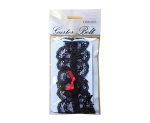 Silky Womens/Ladies Lace Garter (Black) - LW308