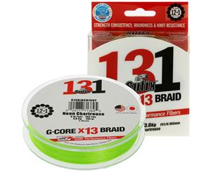 Sufix 131 G-CORE X13 Braid Neon Chartreuse 150yd 8lb