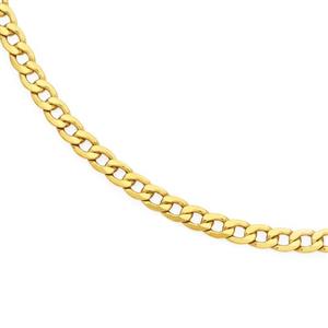 9ct Gold 55cm Bevelled Curb Chain