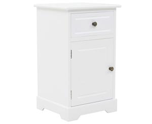 Bedside Cabinet MDF and Pinewood 35x32x59cm Side Table Nightstand