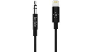 Belkin 1.8m 3.5mm Audio Cable with Lightning Connector - Black