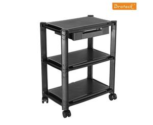 Brateck Height-Adjustable Smart Cart XL with Three-Shelves and Drawer 13 -32 Monitors