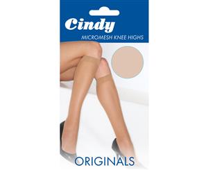 Cindy Womens/Ladies Micromesh Knee Highs (1 Pair) (Bamboo) - LW106