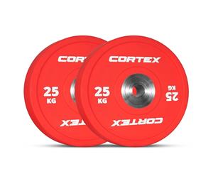 Cortex Competition 25kg Olympic Bumper Plate (Pair)