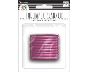 Create 365 Planner Expander Rings 9/Pkg-Pink 1.75"