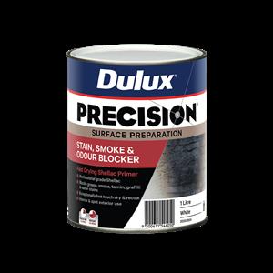 Dulux Precision 1L White Stain Smoke And Odour Blocker Shellac Primer