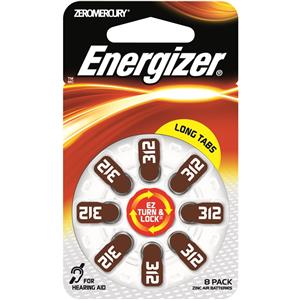 Energizer AZ312 Hearing Aid Battery - 8 Pack