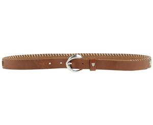 HTC Women's Beaded Leather Belt - Camel