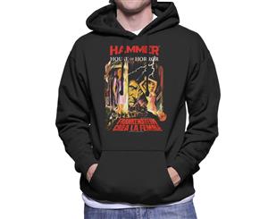 Hammer Frankenstein Crea La Femme Poster Men's Hooded Sweatshirt - Black