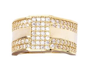 Iced Out Bling Hip Hop Designer Ring - NYC 15mm gold