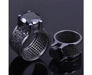 Iced Out Bling Micro Pave Ring - LA black