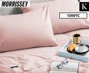 Morrissey Luxury 1200TC King Bed Sheet Set - Dust Pink