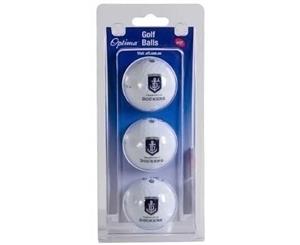 Official AFL Fremantle Dockers Pack Of 3 Golf Balls White