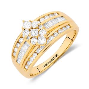 Online Exclusive - Engagement Ring with 0.95 Carat TW of Diamonds in 14ct Yellow Gold