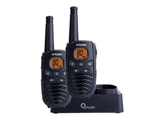 Oricom PMR1290 TWIN 1 Watt Handheld CB UHF Radio 7Km* 80 Channel BUNDLE PACK NEW