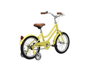 Reid 16 Girls Kids Vintage Push Bike Retro Classic with Training Wheels Lemon