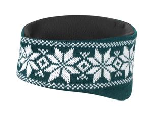 Result Fair Isles Winter Head Warmer (Microfleece Lined) (Arctic Green/White) - BC947