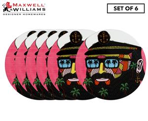 Set of 6 Maxwell & Williams 10.5cm Mulga The Artist Ceramic Round Coaster - Captain