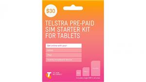 Telstra $30 Pre-Paid SIM Starter Kit for Tablets
