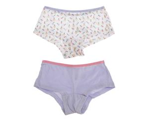 Tom Franks Girls Shorts Underwear (2 Pack) (Lilac) - KU243