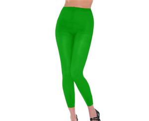 Women's Footless Tights Colourful Dance Hosiery Stockings - Green