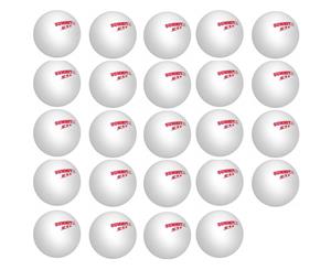 24pc Summit 2 Star Red Dot Table Tennis Plastic Ball 40+ Ping Pong Game White