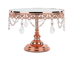 25 cm (10-inch) Mirror Top Cake Stand | Rose Gold Plated | Le Gala Collection CS307ARX