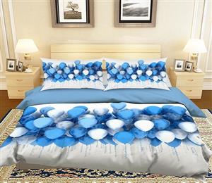 3D Blue Balloon 097 Bed Pillowcases Quilt