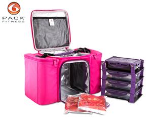 6 Pack Fitness Innovator 300 Meal Management Bag - Pink/Purple
