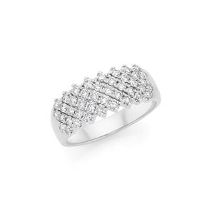 9ct White Gold Wide Dress Band
