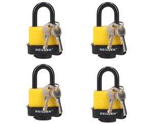 AB Tools 4 Keyed Alike 40mm Water Resistant Waterproof Padlocks 4 Locks 8 Keys Security