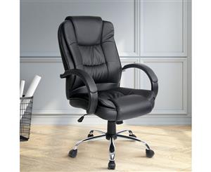 Artiss Office Chair Computer Chairs Executive Leather Seating Home Work Black