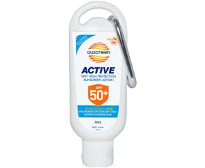 Auscreen Active Carabiner Lotion SPF 50+ 50ml