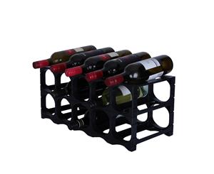 CellarStak 12/15 bottle - 10 pocket - Black- The Wine Rack Guru