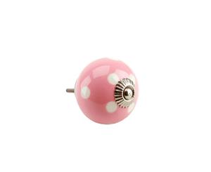 Cgb Giftware Pink Polka Dot Ceramic Drawer Handle (Pink) - CB1440