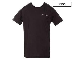 Champion Boys' Tape Crew Neck Tee / T-Shirt / Tshirt - Black